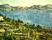 Paul Cezanne havet vid l'estaque painting